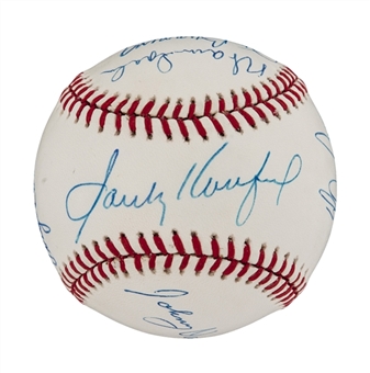 No-Hitters Multi-Signed N.L. Baseball With 10 Signatures Including Koufax (PSA/DNA)